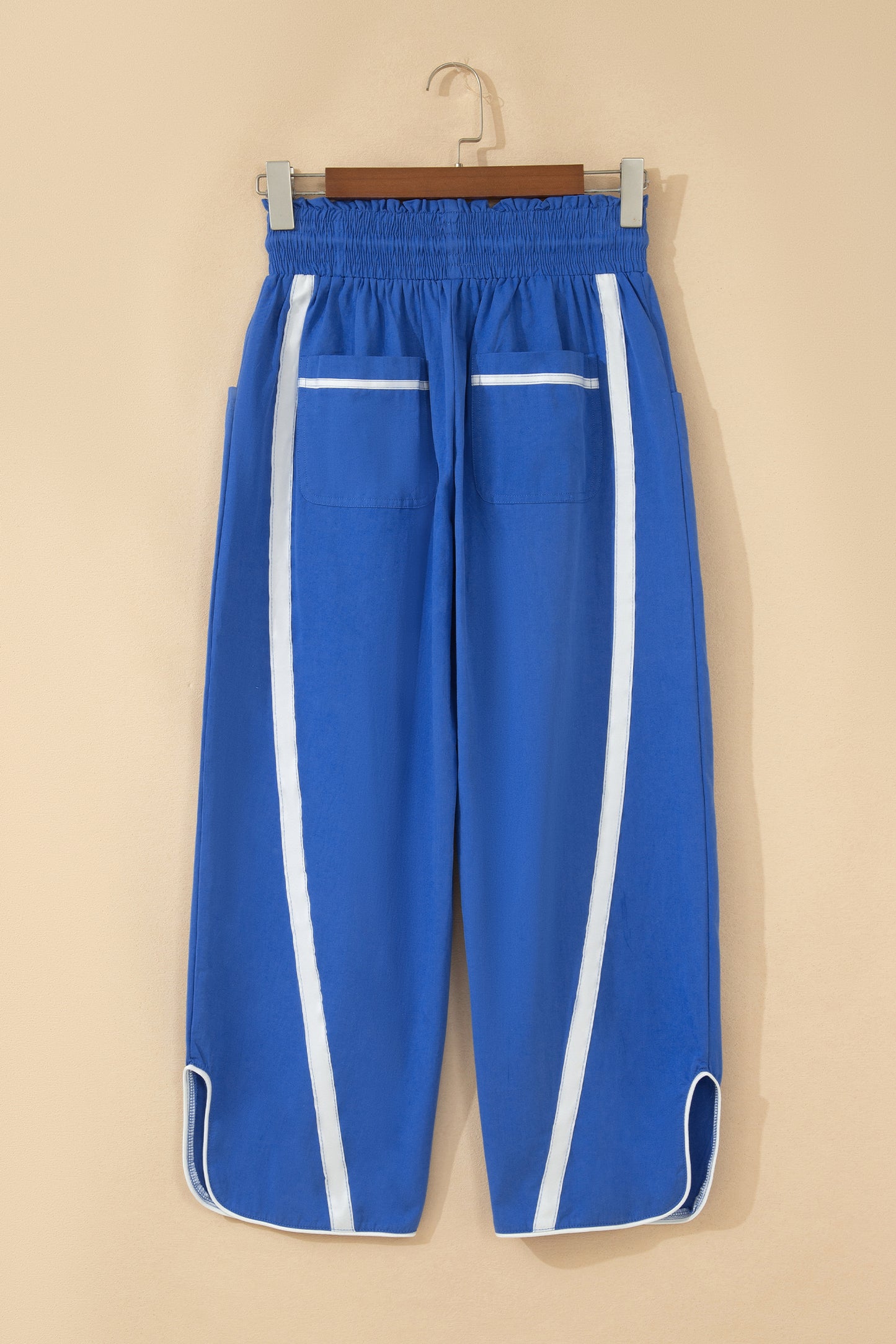 Game Day Side Stripe Drawstring Cropped Wide Leg Pants