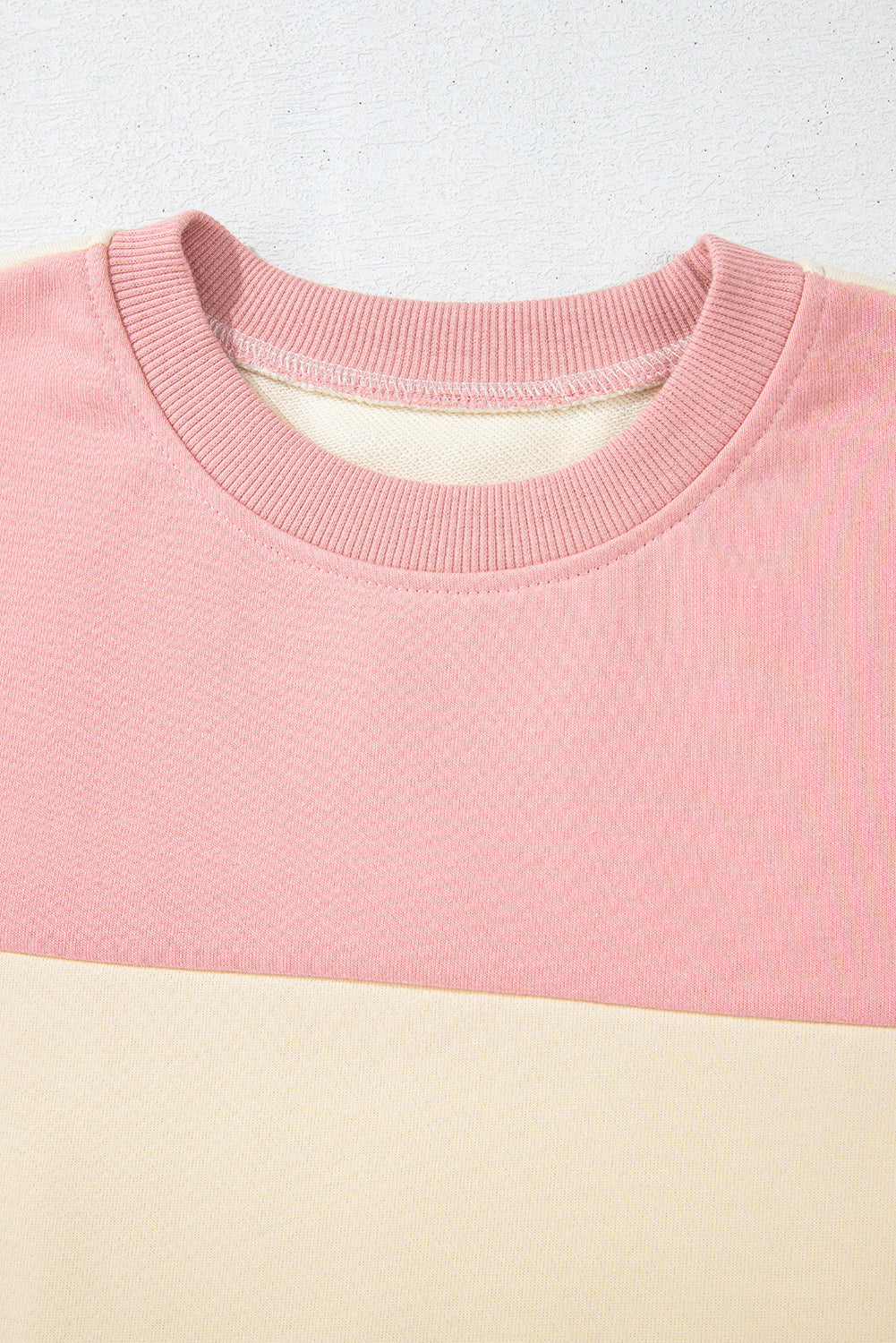 Mauve Colorblock Drop Shoulder Oversized Sweatshirt