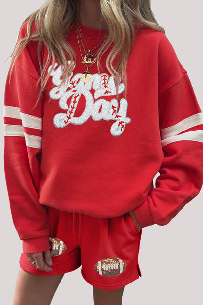 Back to School Gameday Graphic Sweatshirt Shorts Set