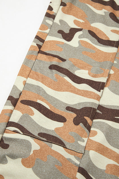 Camo Print Drawstring Elastic Waist Jogger Pants