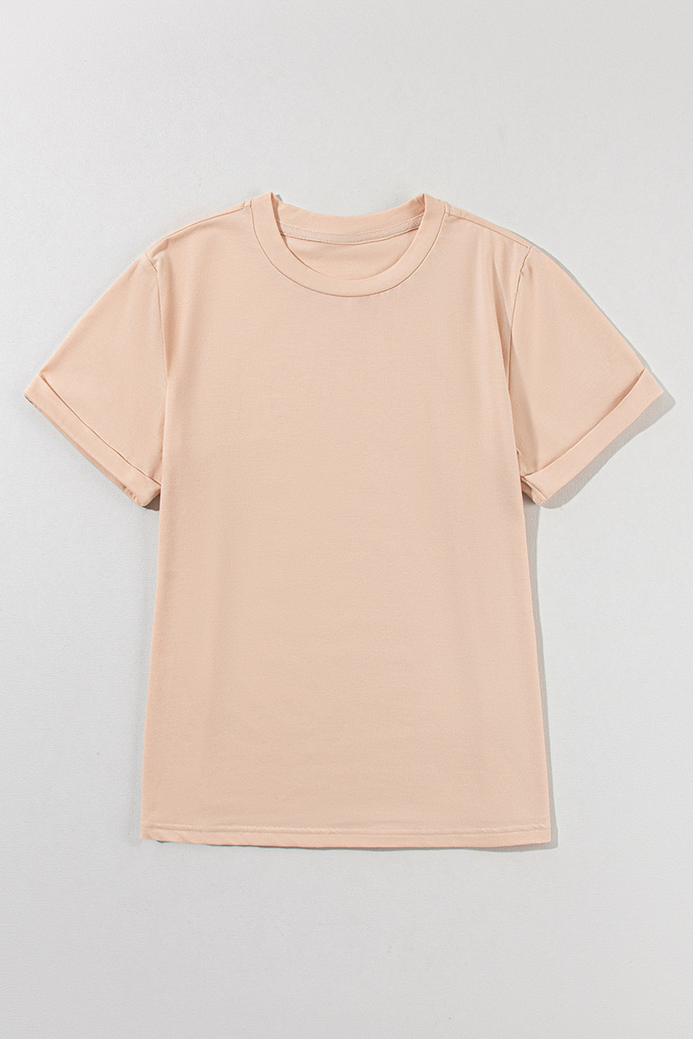 White Casual Crew Neck Short Sleeve Basic Tee