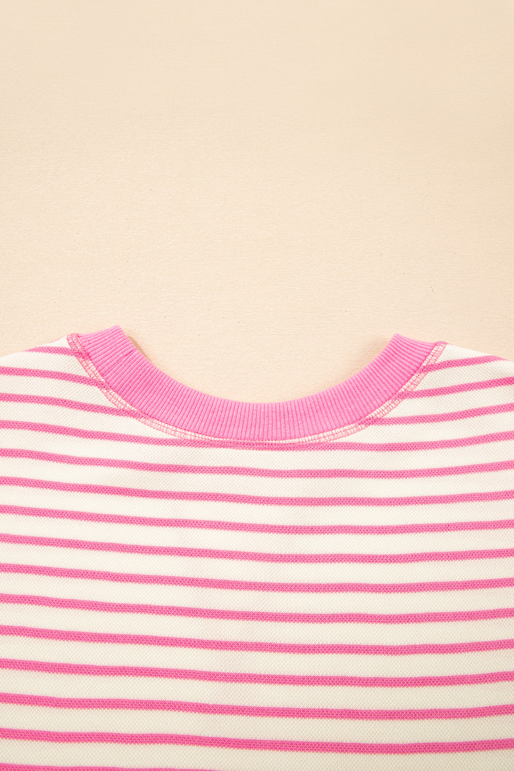 Green Striped Ruffle Sleeve Contrast Casual Top