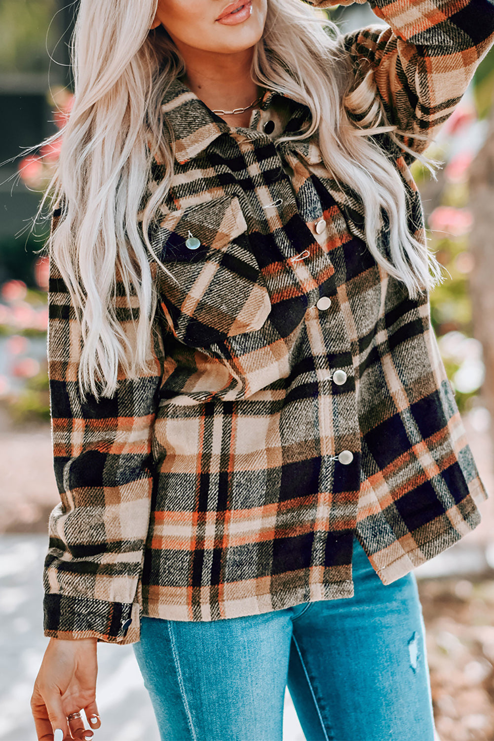 Plaid Button Down Oversized Shacket