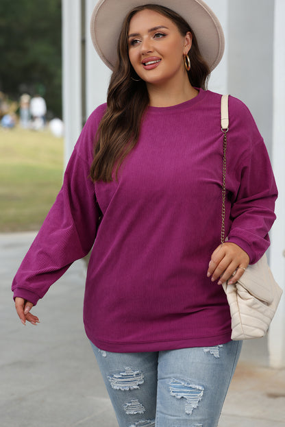 Festival Ribbed Corduroy Oversized Sweatshirt