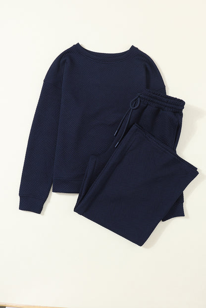 Dahlia Ultra Loose Textured 2pcs Slouchy Outfit
