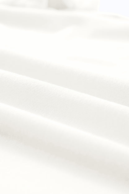 White Casual Crew Neck Short Sleeve Basic Tee