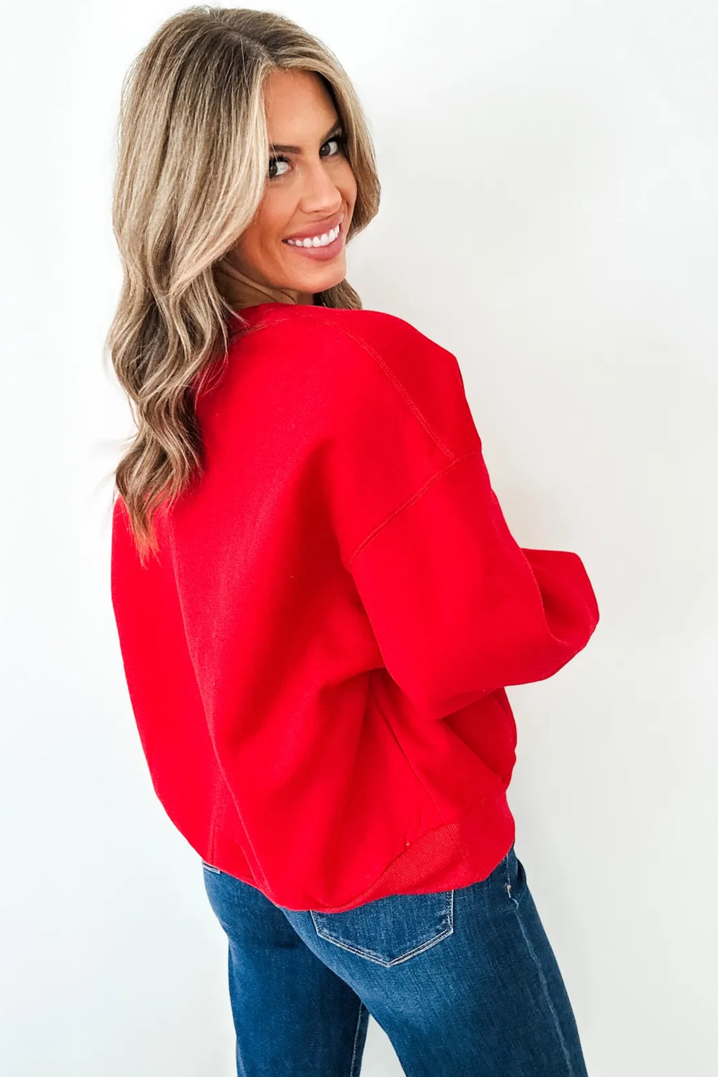 Fiery Red GAMEDAY Oversized Crewneck Sweatshirt