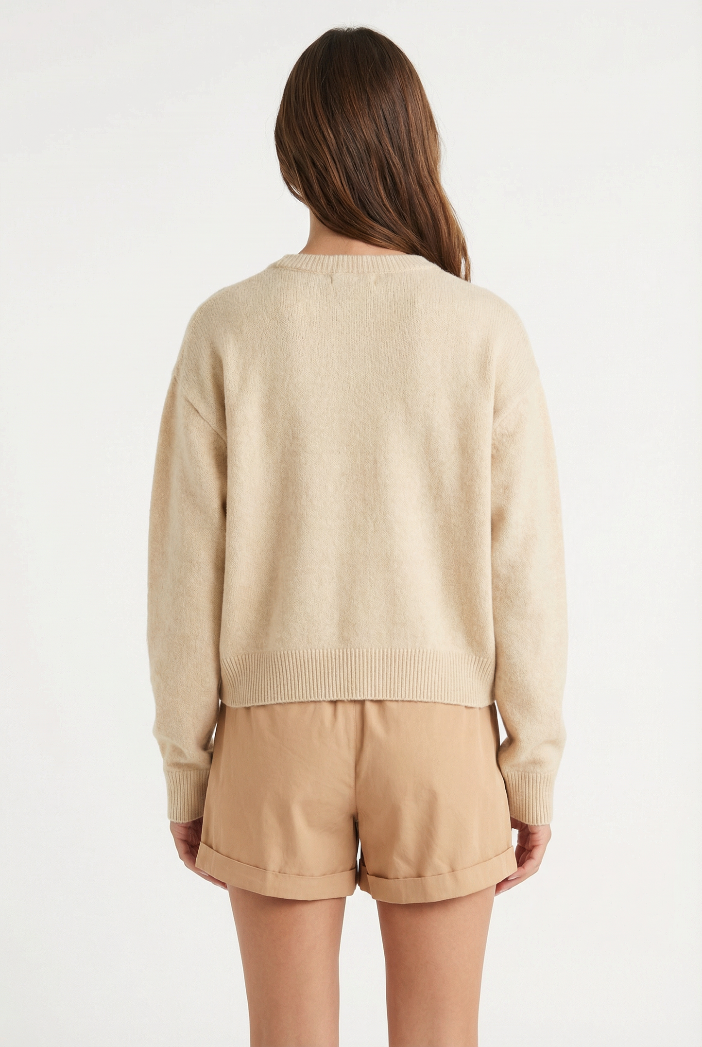 Soft Knit Button Front Cropped Cardigan Sweater