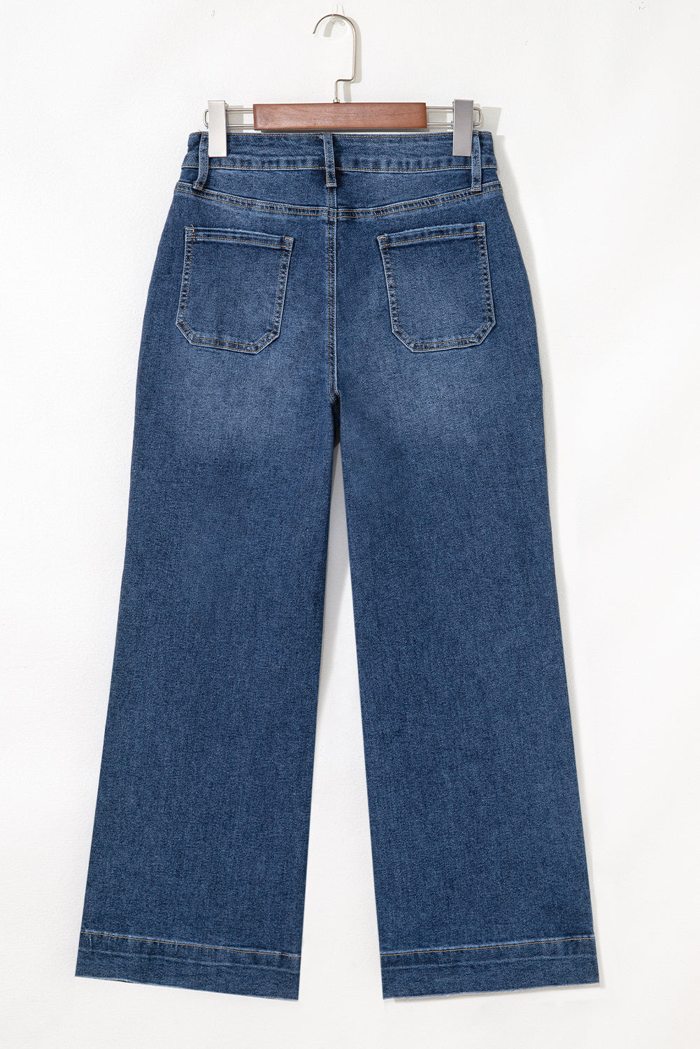 Breen Cropped High Rise Wide Leg Denim Pants