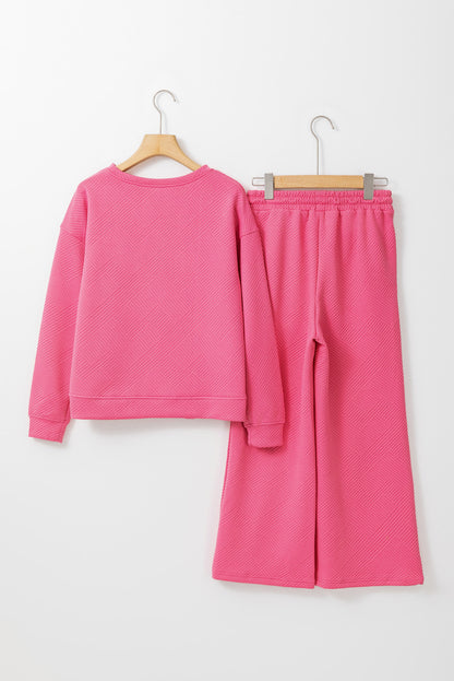 Dahlia Ultra Loose Textured 2pcs Slouchy Outfit
