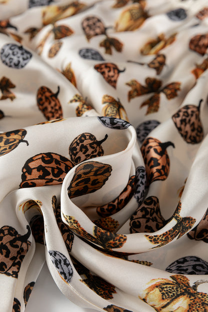 Leopard Pumpkin Print Halloween 2pcs Pajama Set