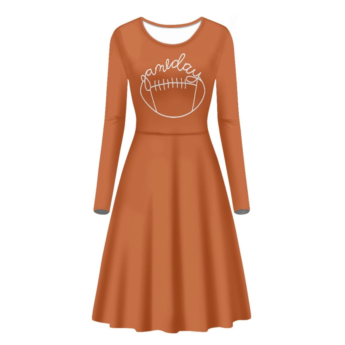 Orange Women's Rugby Casual Dress