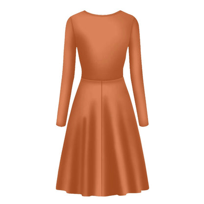 Orange Women's Rugby Casual Dress