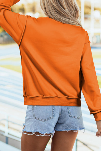 Reversible Ghost BOO Mock Neck Halloween Sweatshirt