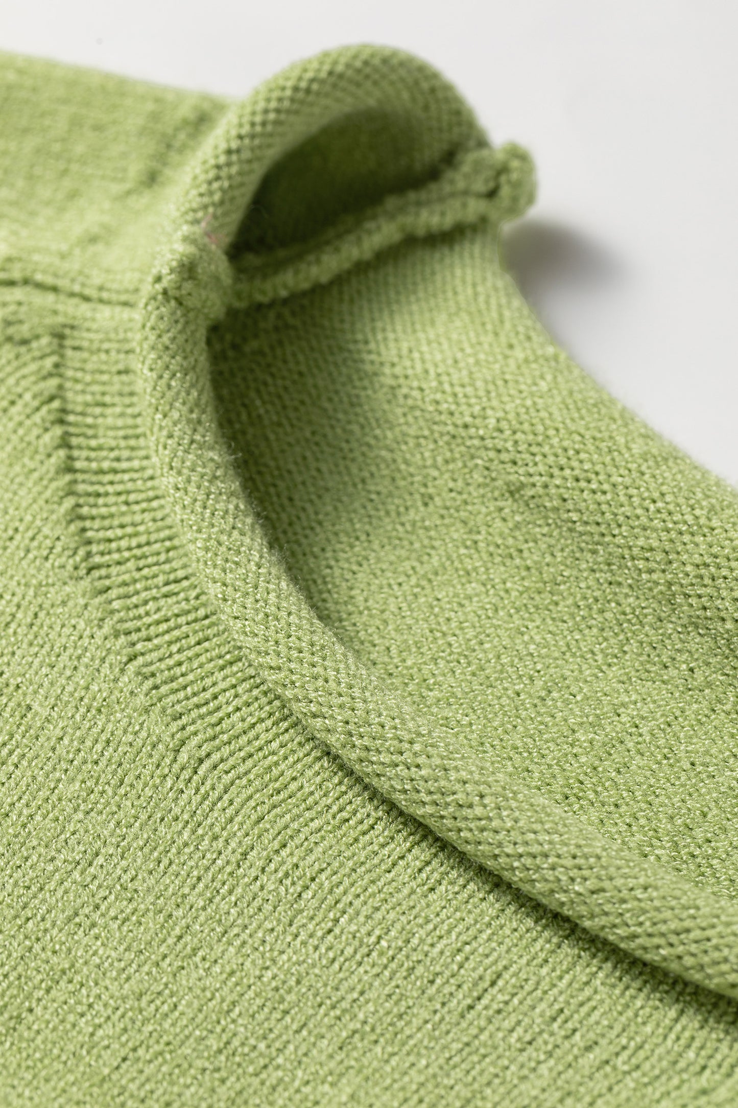 Meadow Mist Green Fish Graphic Oversized Knit Sweater