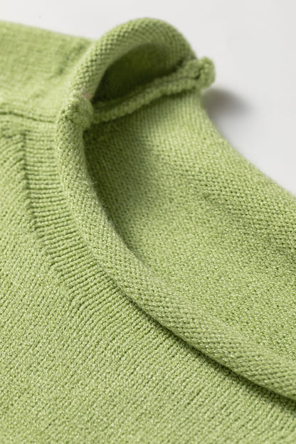 Meadow Mist Green Fish Graphic Oversized Knit Sweater