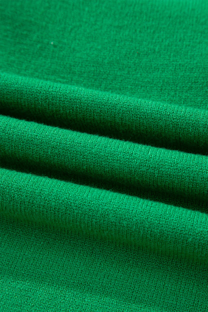 Green St Patrick Lucky Embroidered Striped Sleeve Knit Tee