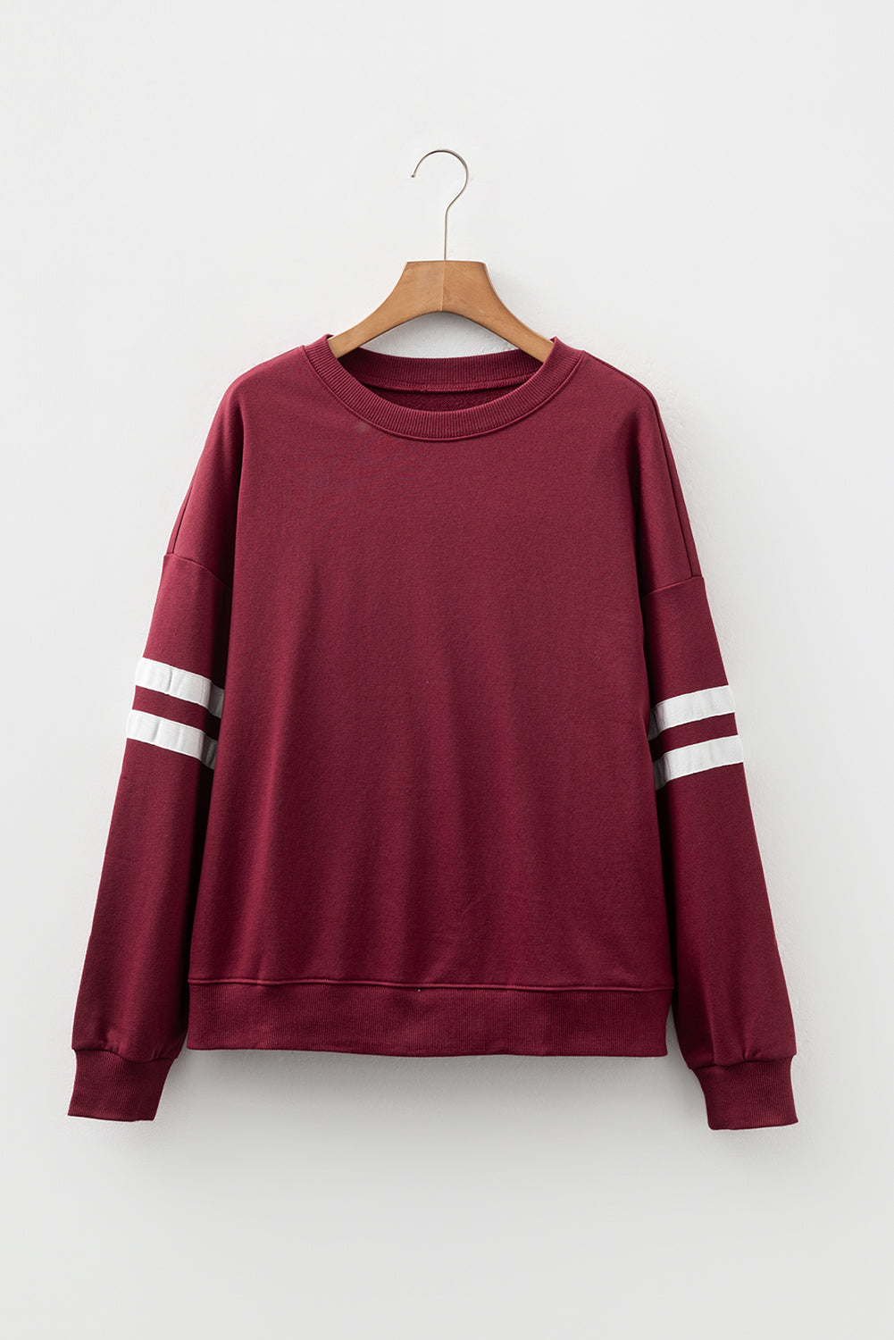 Varsity Stripe Drop Shoulder Oversized Women’s Sweatshirt