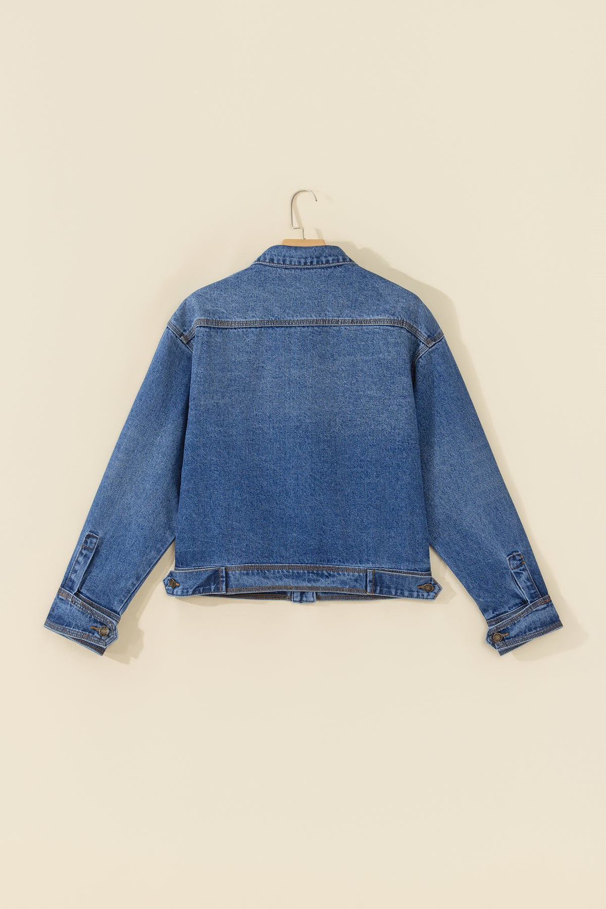 Sail Blue Vintage Wash Western Shift Denim Jacket