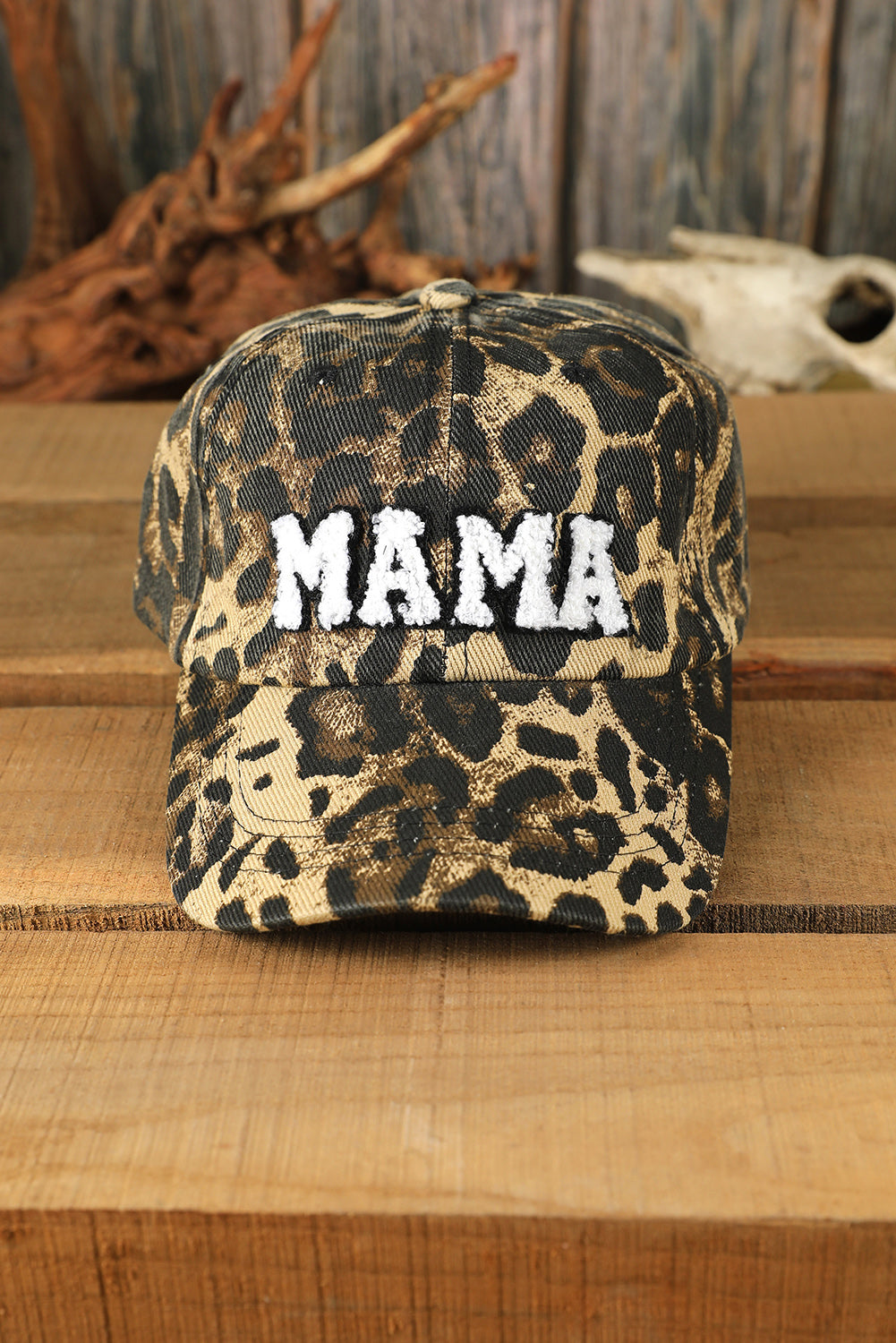 MAMA Leopard Embroidered Baseball Cap for Women