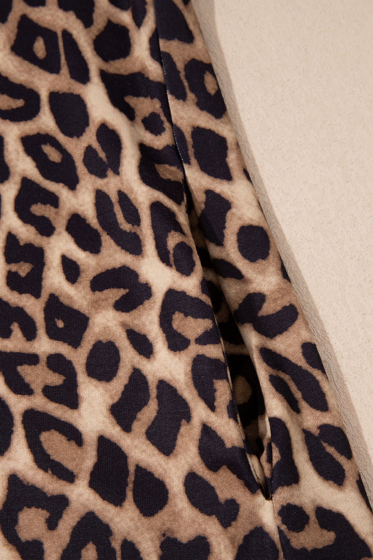 Leopard Print V Neck Mini Dress Loose Short Sleeve