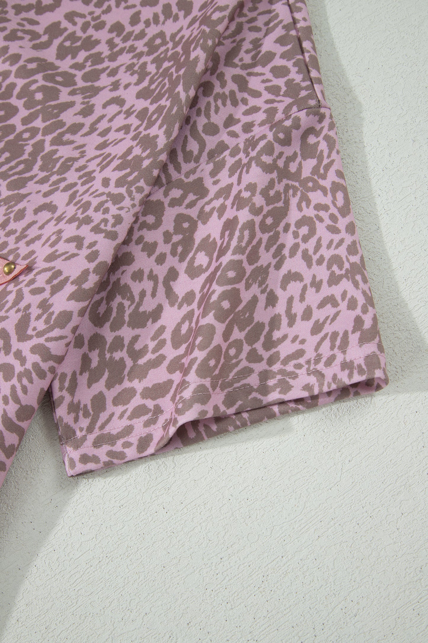 Leopard Star Patch Studded Oversized Western Graphic Tee