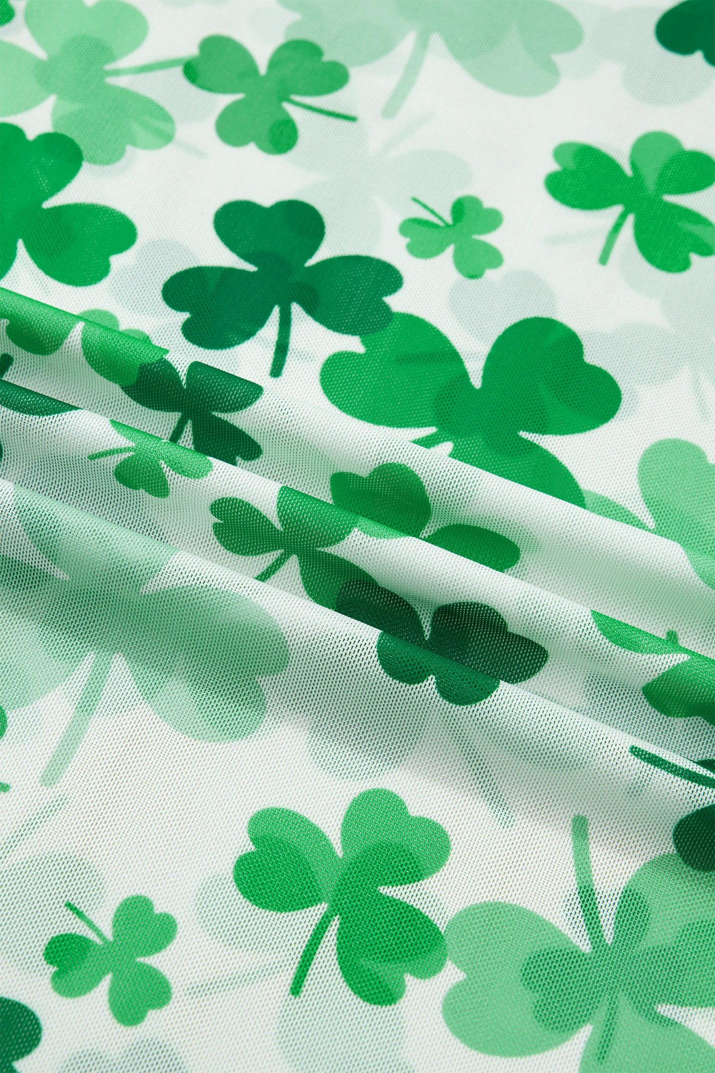 St. Patrick's Day Shamrock Mesh Lettuce Trim Top