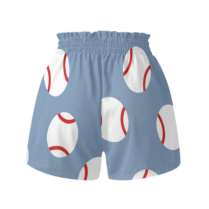 Women's Baseball Casual Shorts with Pockets Blue