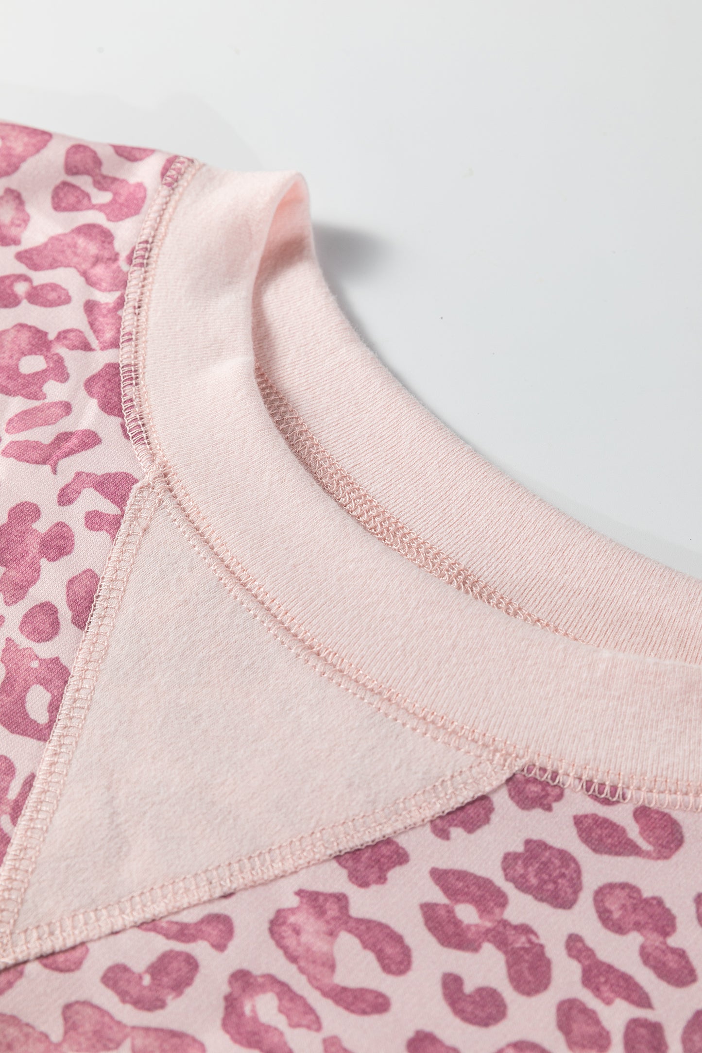 Leopard Print Long Sleeve Crew Neck Casual Sweatshirt
