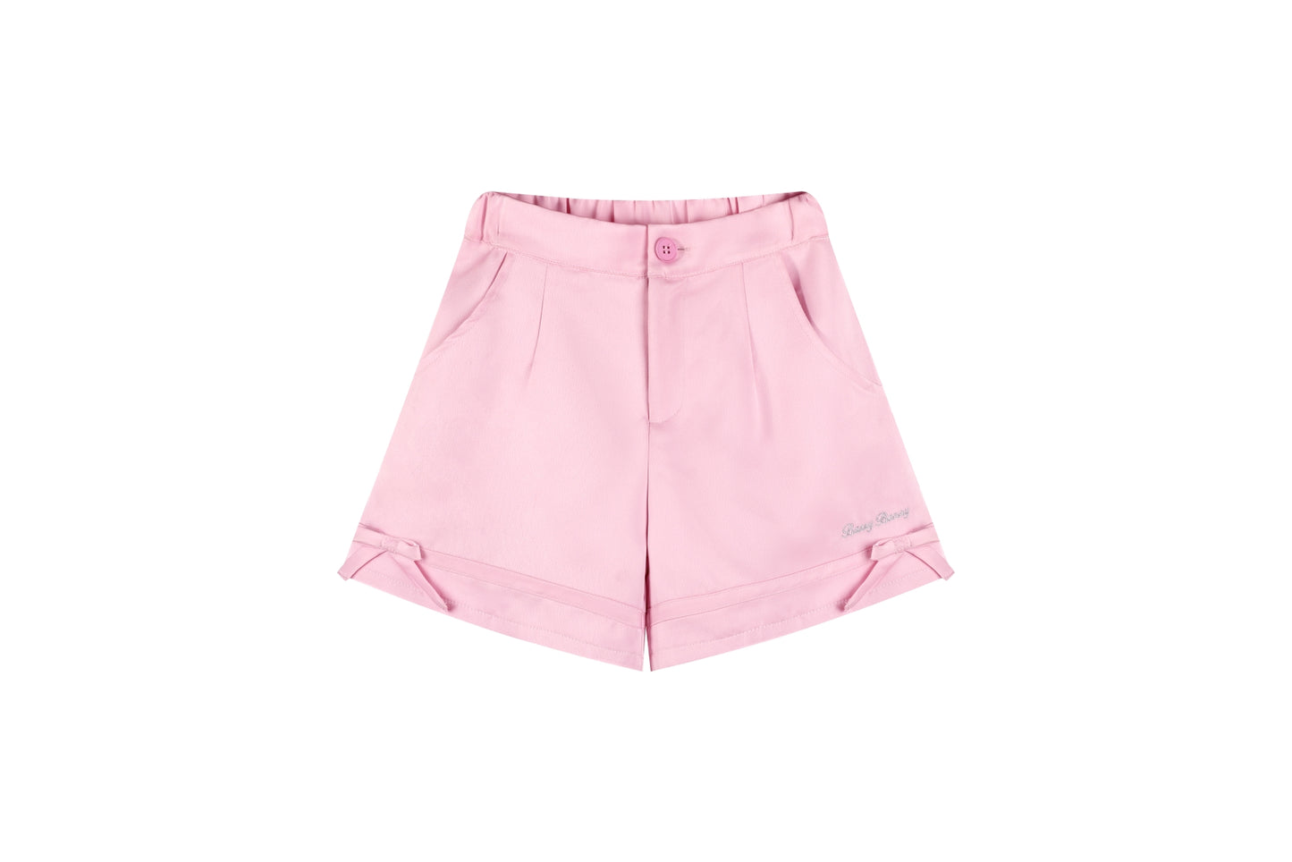 Girls Pink Bow Detail Elegant Casual Summer Shorts