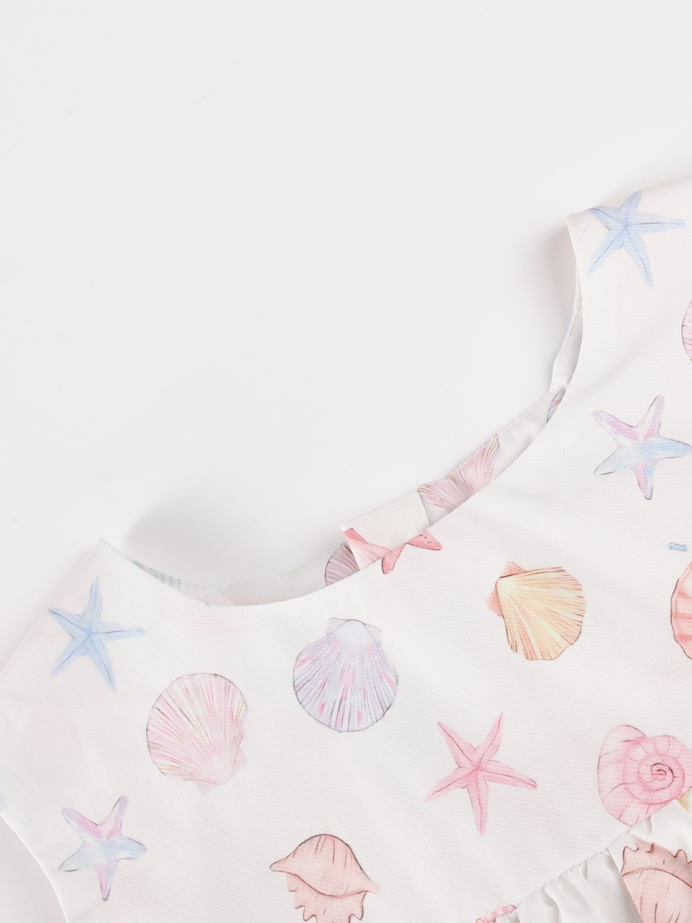 Girls Lace Layered Seashell Print Sleeveless Vest Top