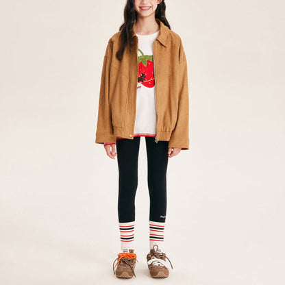 Kids Strawberry Graphic Knit Sweater Pullover