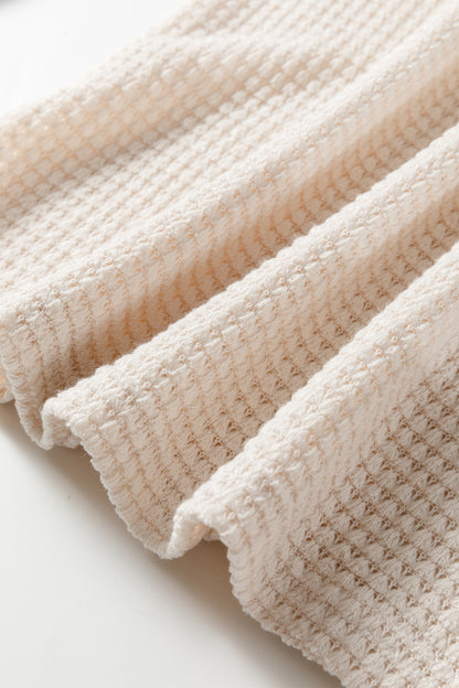 Textured Knit Asymmetrical Shoulder Long Sleeve Top