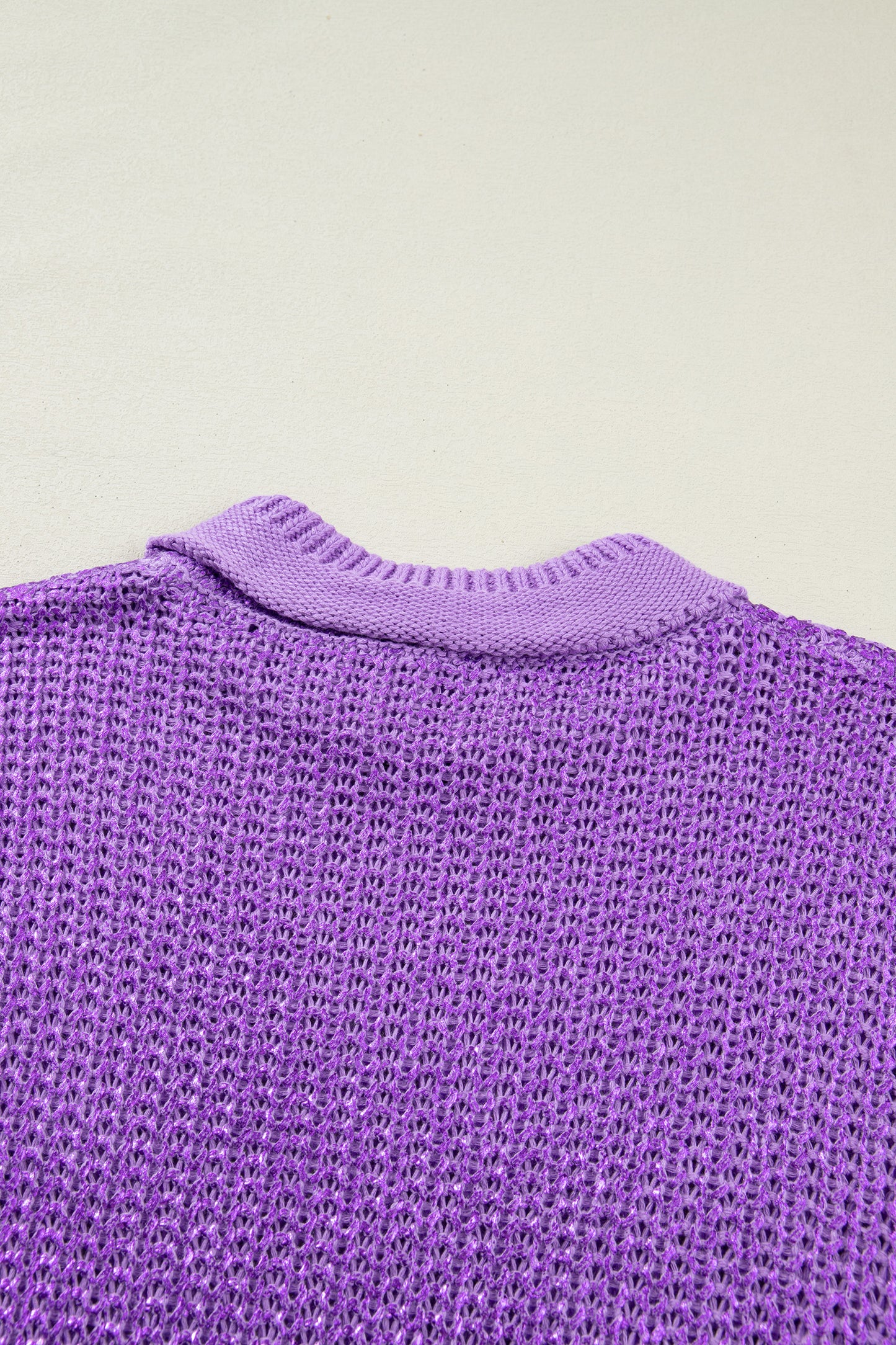 Mardi Gras Wisteria High Neck Knit Sweater Tee