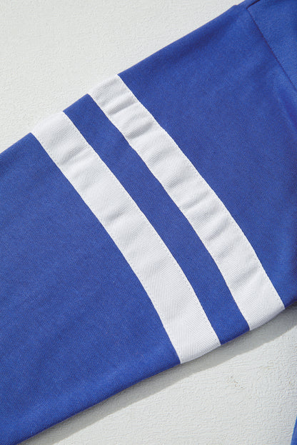 Varsity Stripe Drop Shoulder Oversized Women’s Sweatshirt
