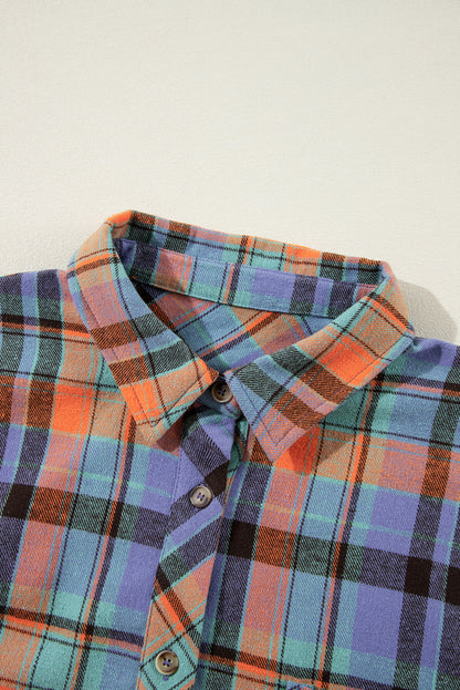 Vintage Plaid Button Down Shirt – Western Fall Layering Top