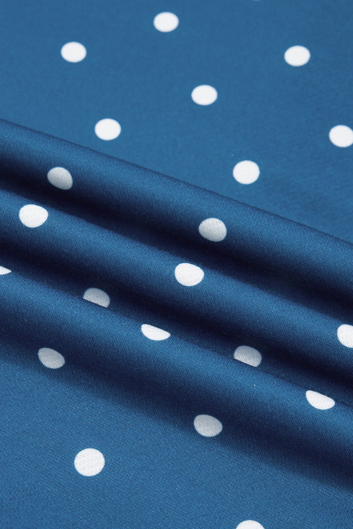 Polka Dot Button Collar Pullover Sweatshirt