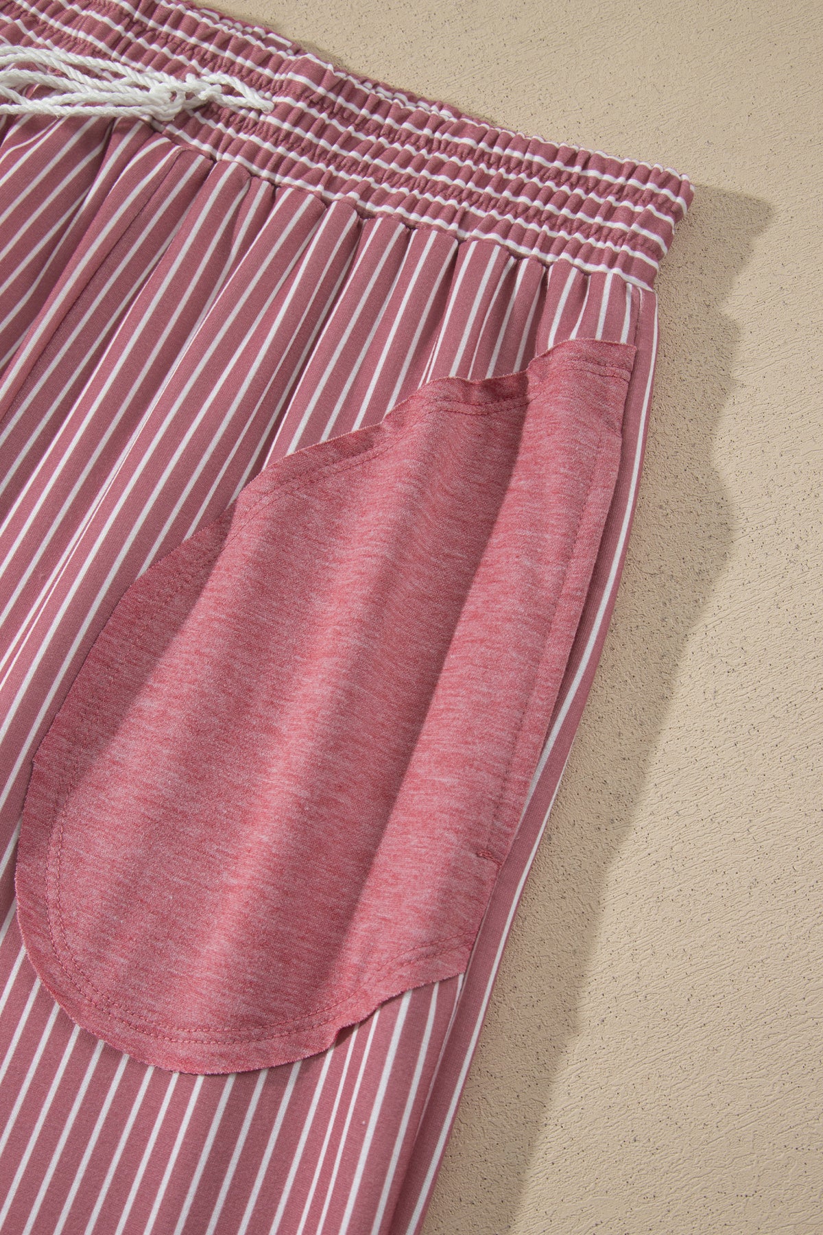 Women’s Stripe 2 Piece Lounge Set Long Sleeve Top Wide Leg Pants