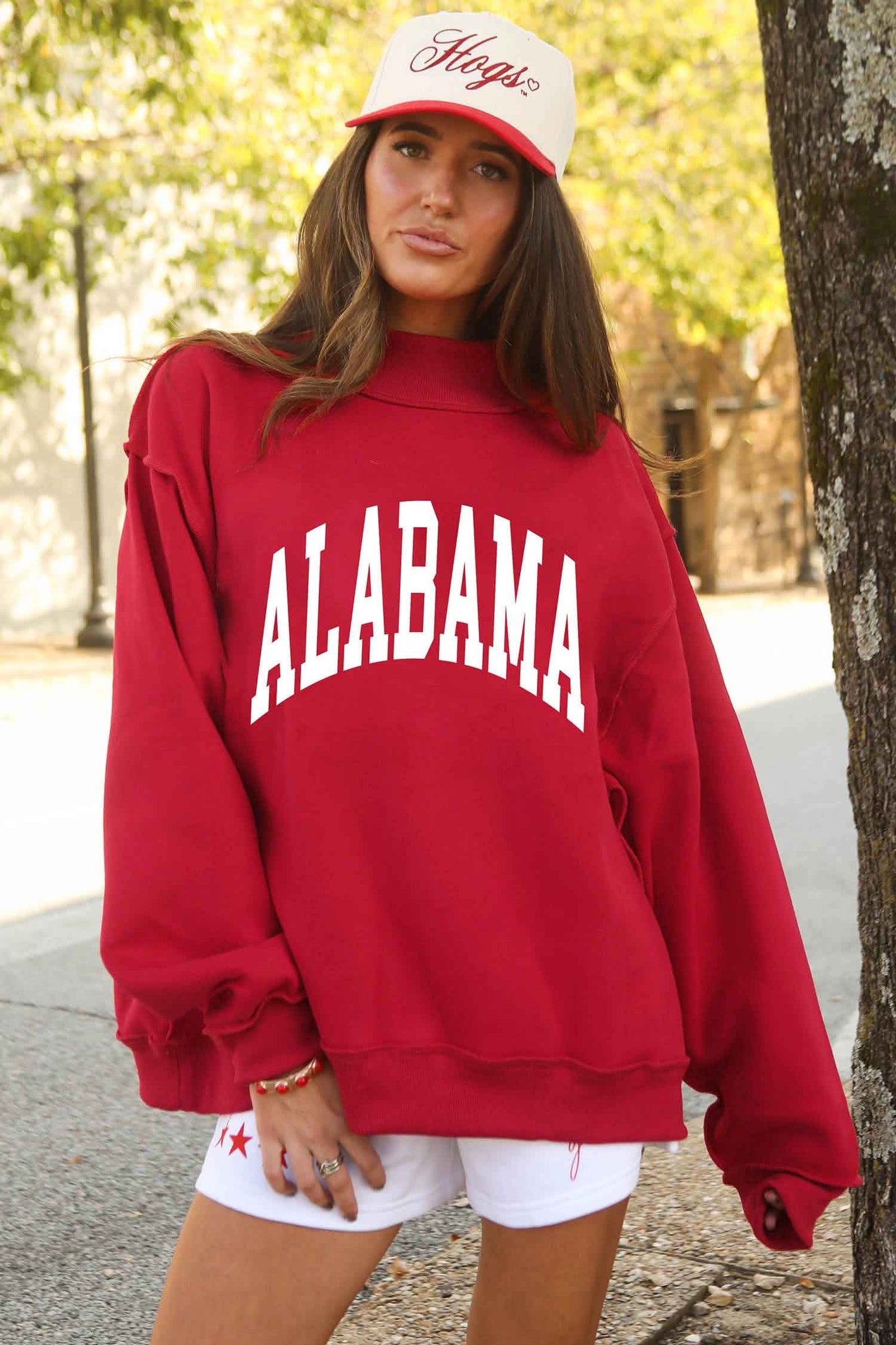 Alabama AL Reversible Game Day Mock Neck Sweatshirt
