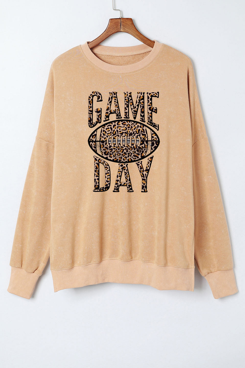 Leopard Game Day Football Oversized Graphic Sweatshirt