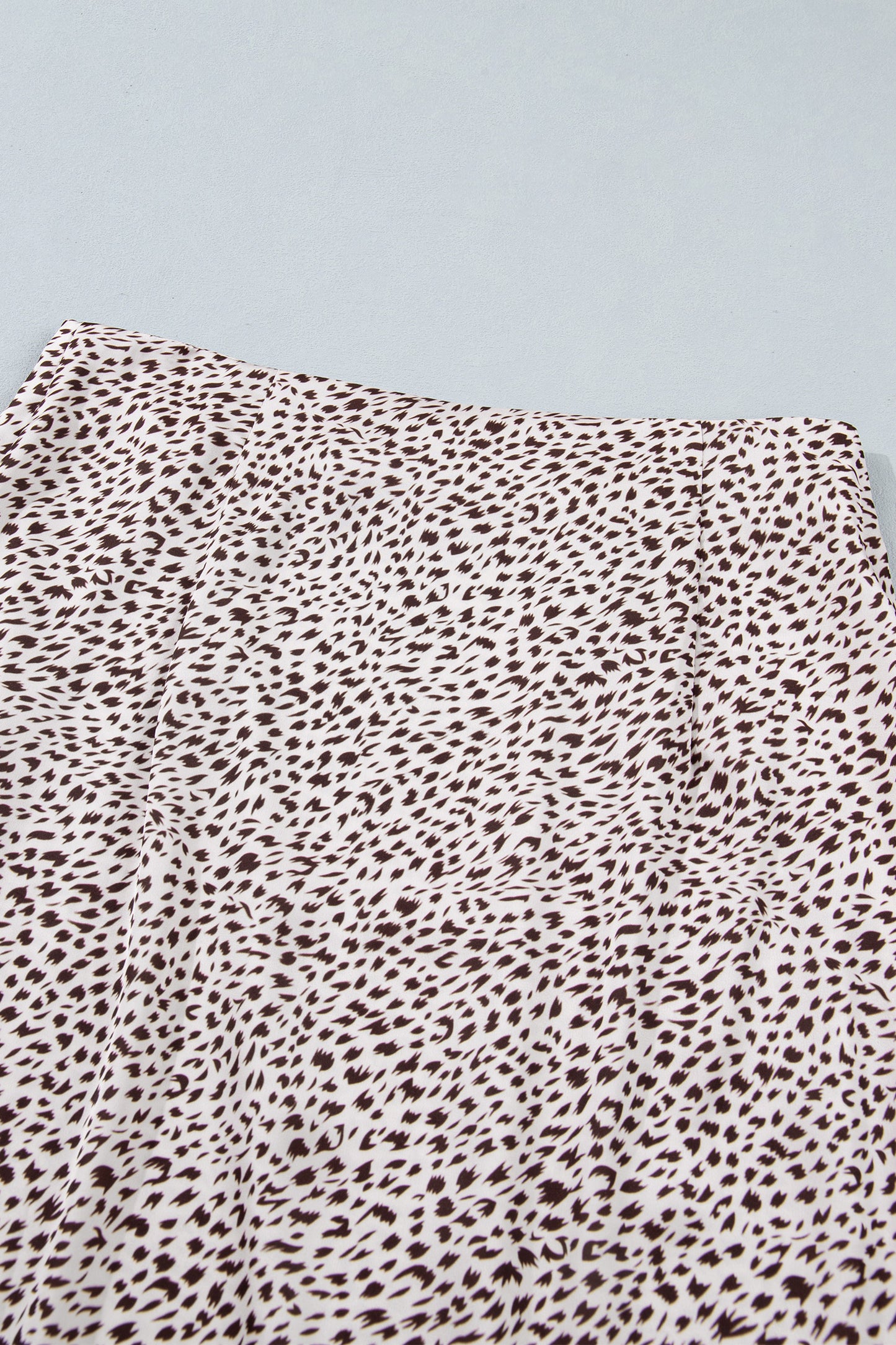 Cheetah Print Lace Trim Split Maxi Western Skirt