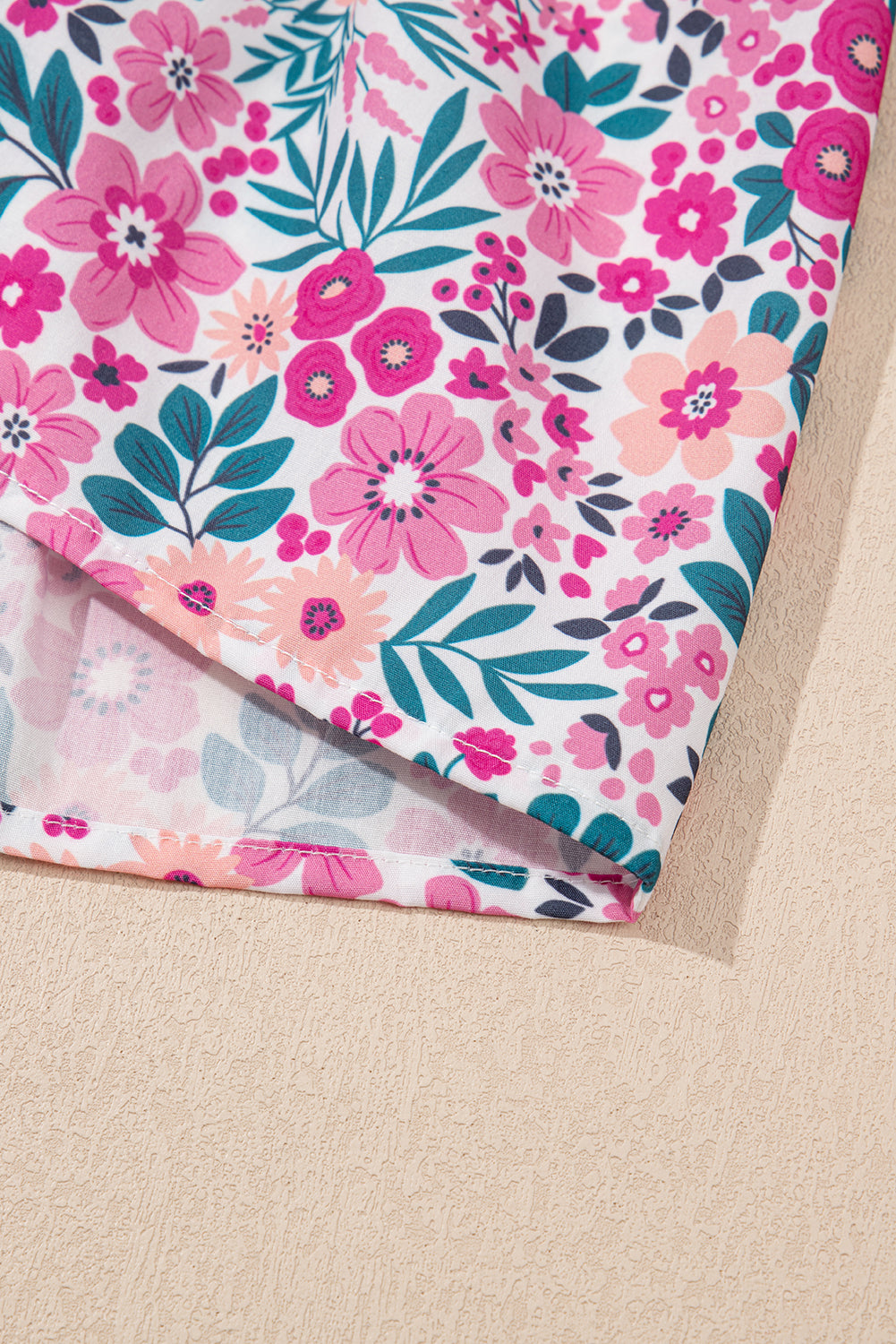 Easter Floral Collared Button Mini Dress