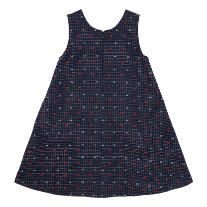 Plaid Children's Pinafore Dress with Ruffle Collar