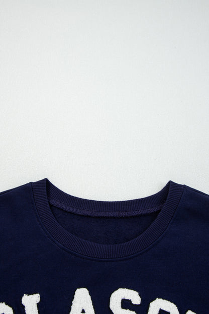 CLASSY UNTIL KICKOFF Football Graphic Oversized Sweatshirt