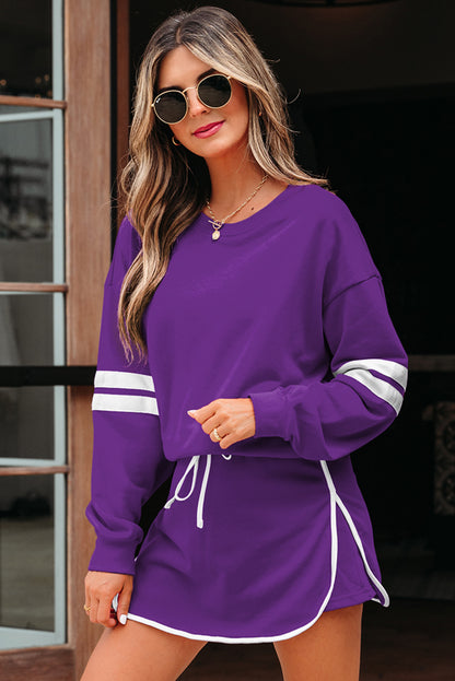 Orange Game Day Varsity Sweatshirt & Skort Set