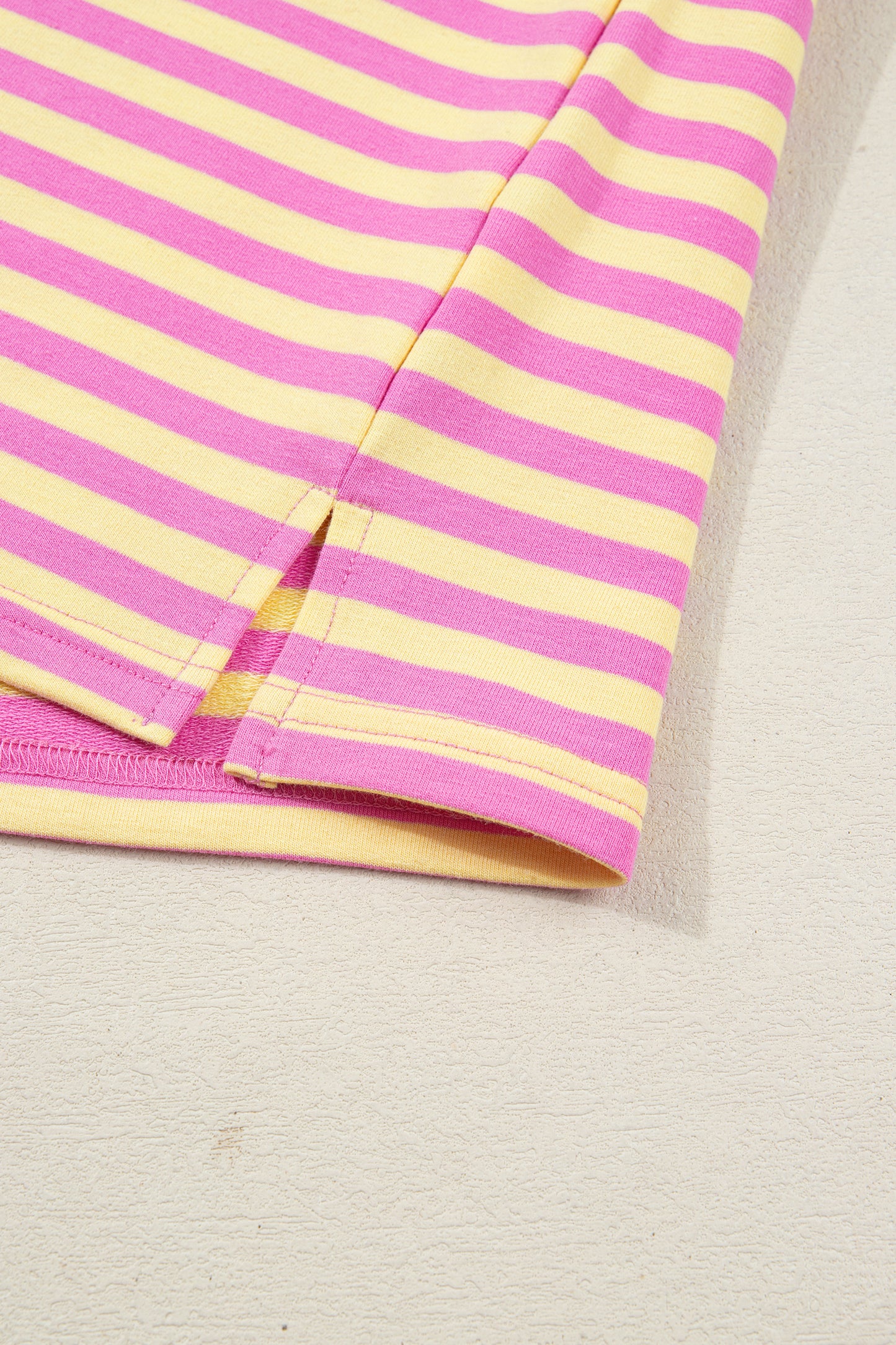 Striped Two Piece Lounge Set Womens Tee and Shorts
