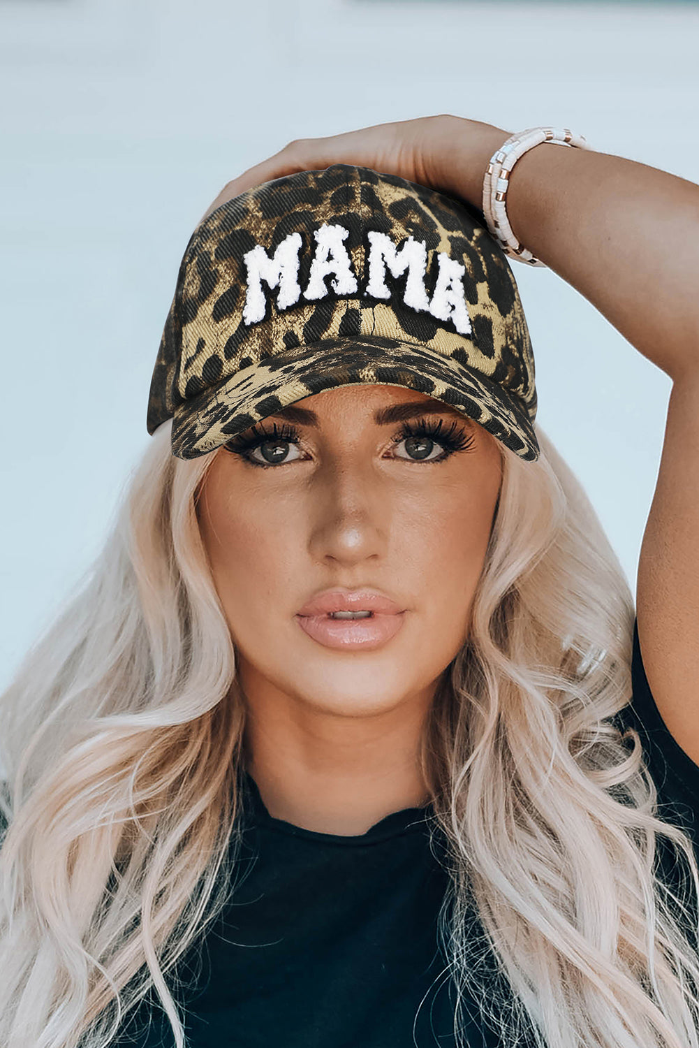 MAMA Leopard Embroidered Baseball Cap for Women