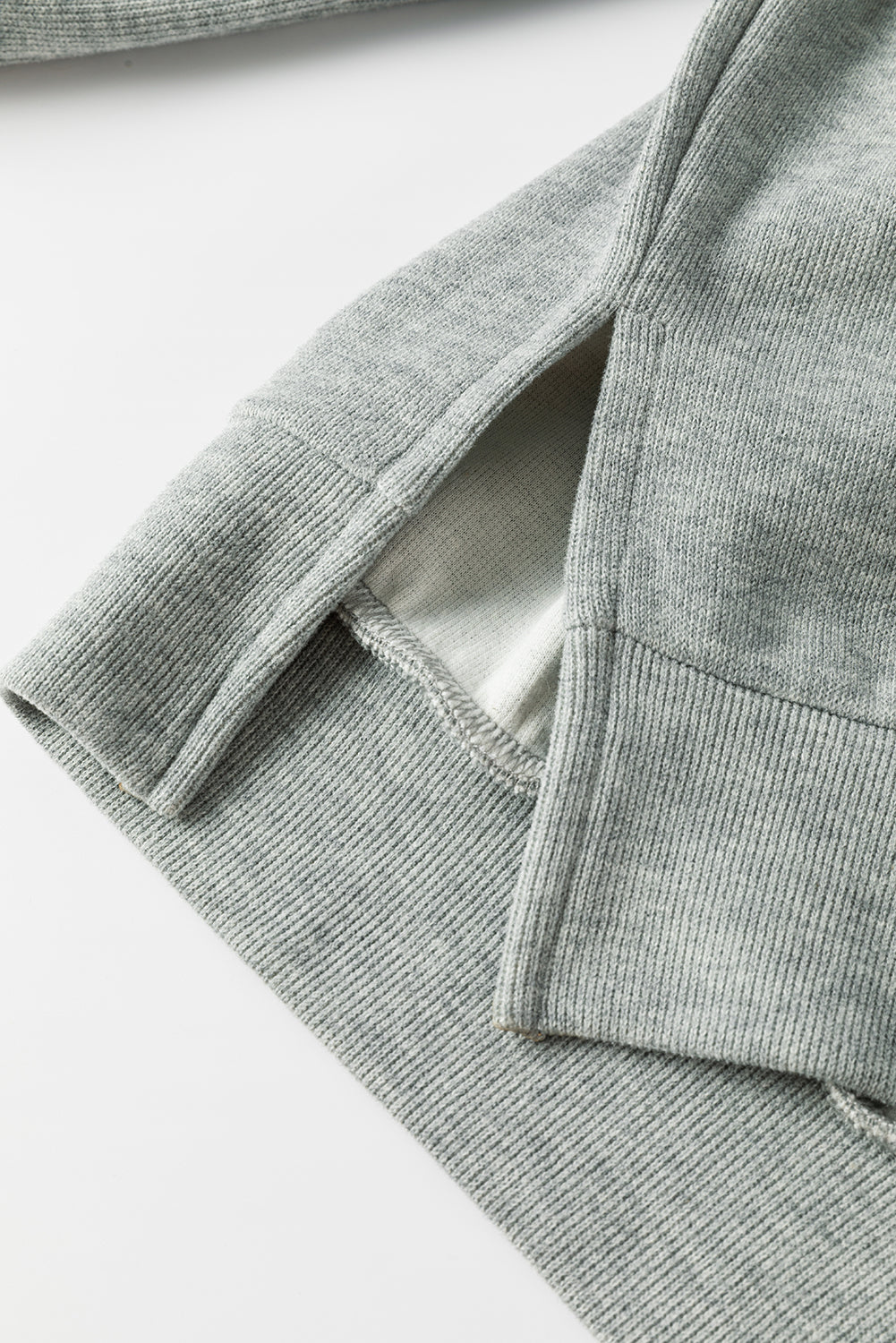 Medium Grey Side Split Drop Shoulder Oversized Sweatshirt