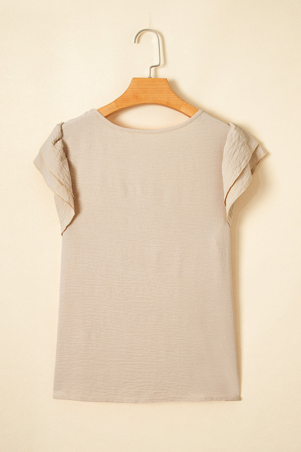 Clearly Aqua Ruffle Sleeve Summer Casual Blouse Top