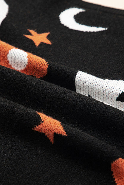 Women's Halloween Pumpkin Graphic Knit Sweater